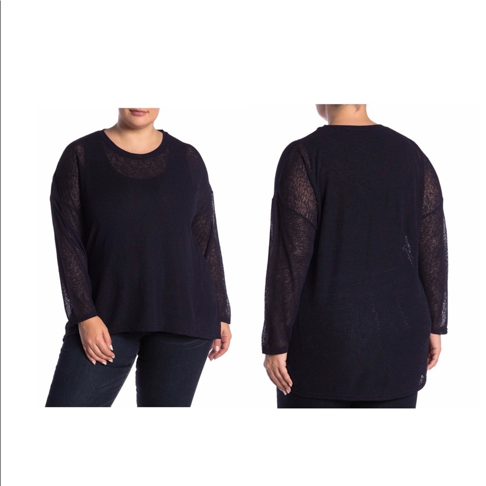 Catherine Catherine Malandrino Sheer Sweater 2X/3X